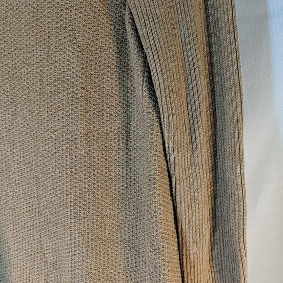 Alfred Sung Full Zip Sweater Womens M Medium Tan Beige Brown Cowl Long Sleeve - Picture 12 of 14